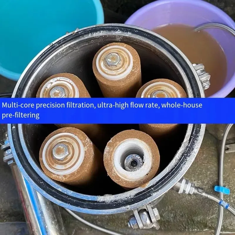 k4Industrial-Grade Precision Water Purifier Large-Flow Stainless Steel Pre-Filter 220V Pump for Household Sand Water Treatment