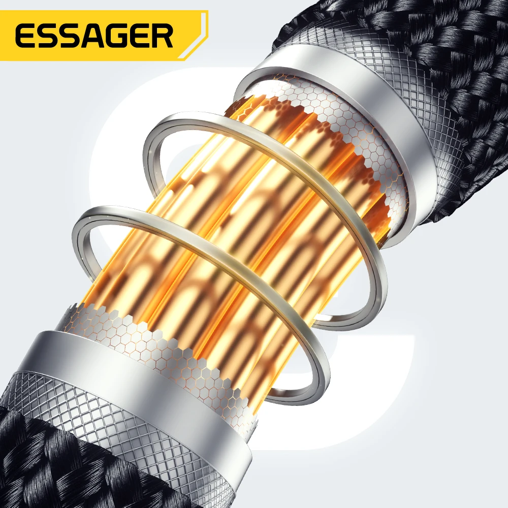 Car Spring Type-C Coiled Cable, Fast Charging for iPhone, Xiaomi, Samsung, Macbook, iPad 6