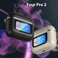 ANC Wireless Earphones TOUR PRO Color LED Screen TWS Earbuds Touch Active Noise Cancelling Bluetooth Headphones Sports Headset