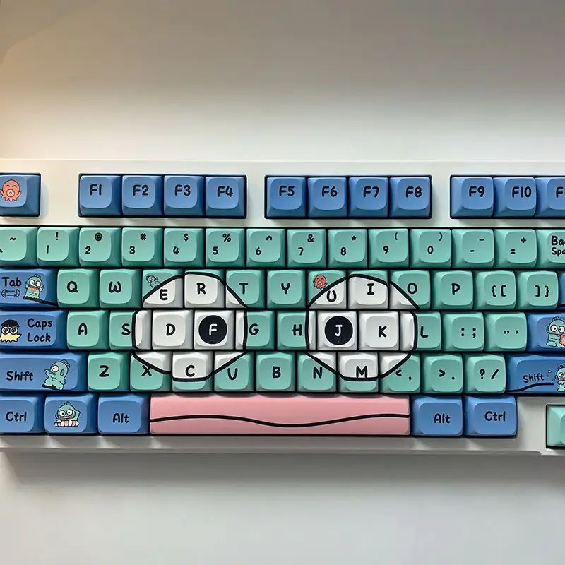 Sanrio Ugly Fish Keycap Hendon Five Sided Heat Sublimation PBT Keycap Xda Height 140 Keys