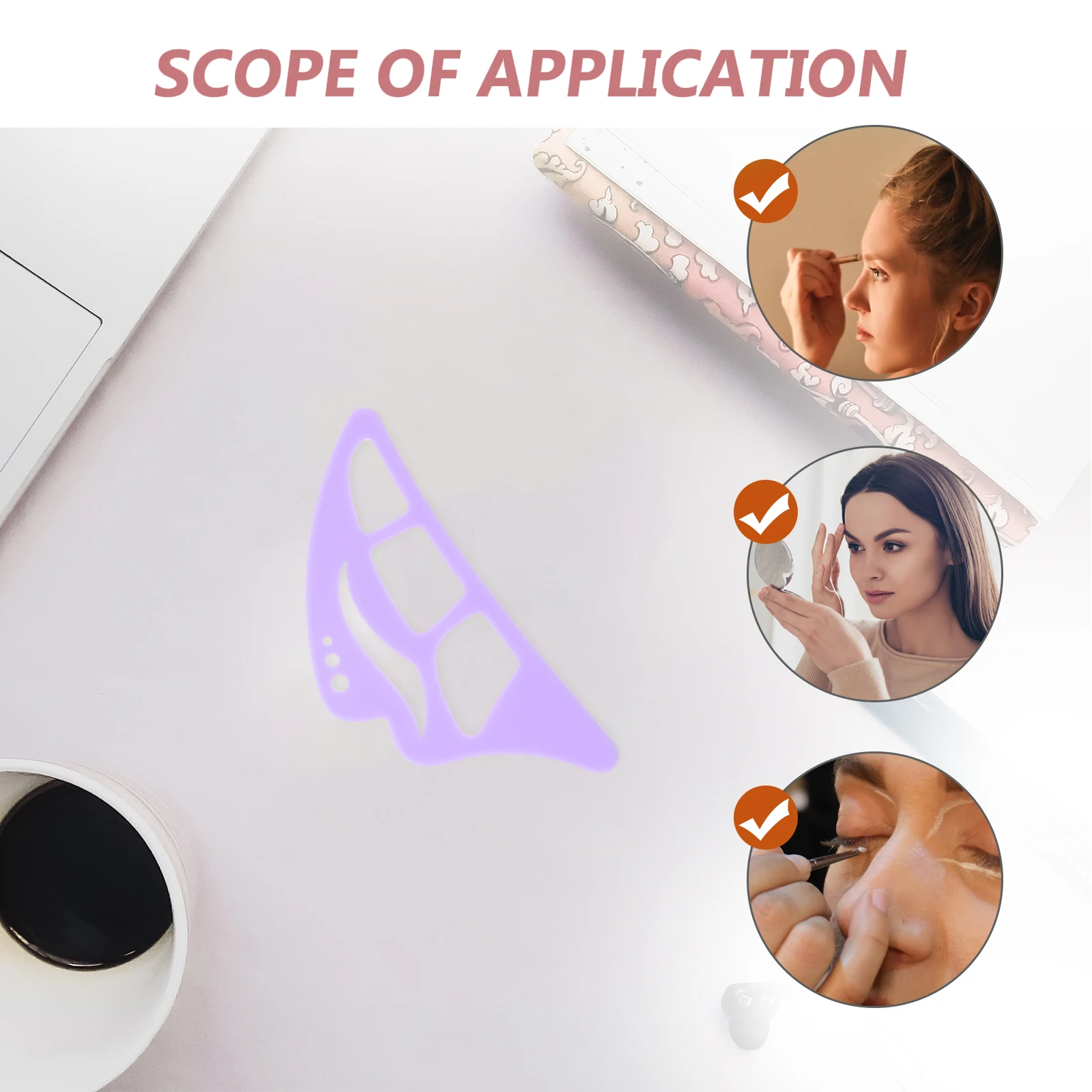 Plantilla de sombra de ojos reutilizable en material de silicona Plantilla de maquillaje de ojos de fácil aplicación para una mezcla impecable Ideal para principiantes