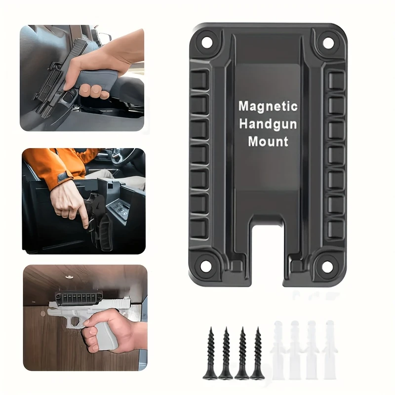 

1pc Quick Draw Magnetic Gun Holder-Concealed Mount for Pistols, Rifles& Firearms, Secure Magnetic Storage for Cars, Trucks, Desk
