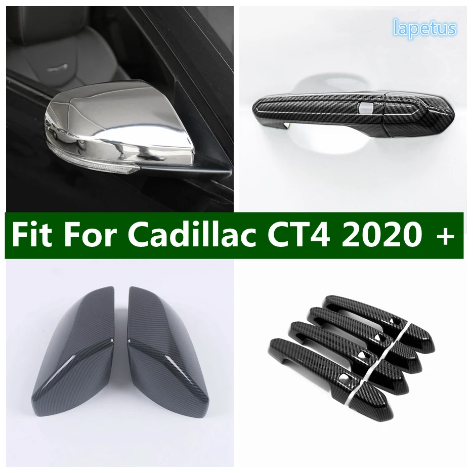 

Outside Door Rearview Mirror / Handle Catch Cap Cover Trims Car-styling Exterior Accessories ABS For Cadillac CT4 2020 - 2022