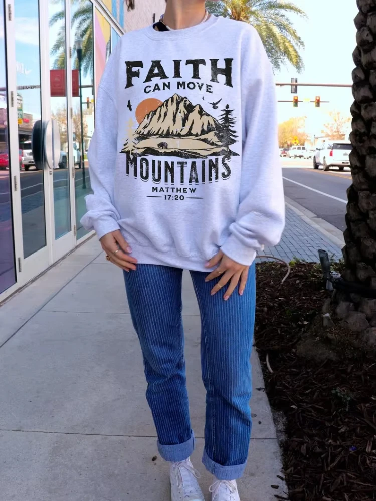 

Christian Sweatshirt Hoodies Bible Verse Religious Jesus Pullover Faith Crewneck Trendy Christian Apparel Godly Women Clothing