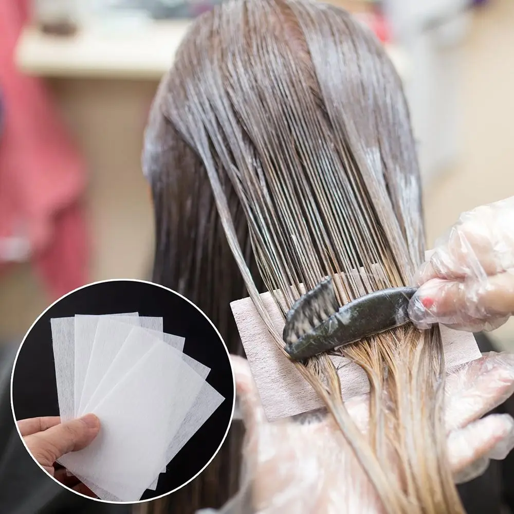 100/130Pcs Adjustable Hair Perm Papers Thicken Professional Wrist Hair Perm Paper Easy to Clean Highlighting Hairdressing