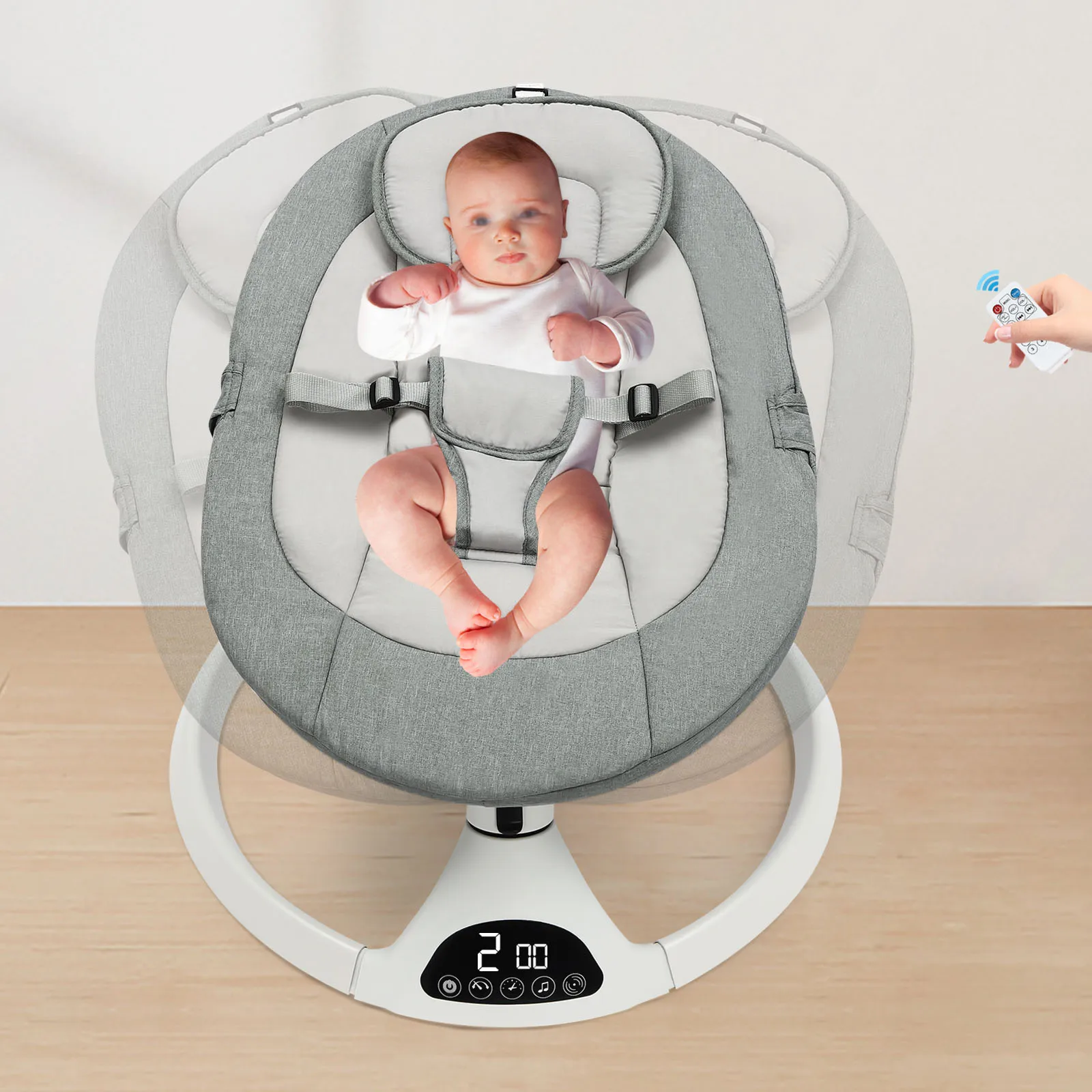 Elektrische Babys chaukel für Baby Ruhe stuhl Schaukel stuhl mit Bluetooth Musik Fernbedienung Kinder bett