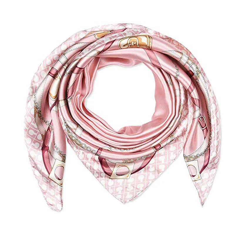 Foulard carré injLike Hair pour femme, foulard de sauna en satin rond pour dormir, 35x35 po