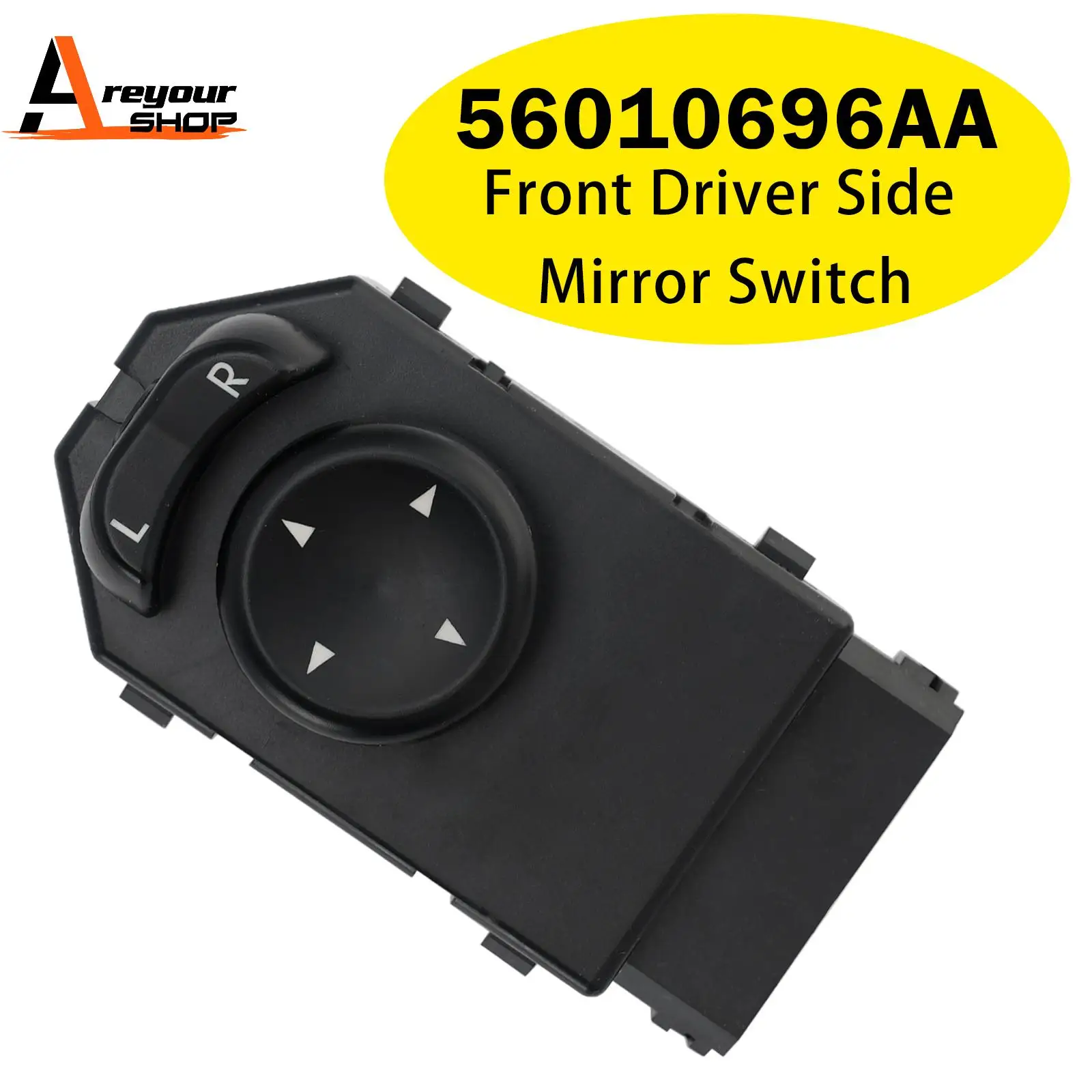 Areyourshop Front Driver Side Mirror Switch 56010696AA for Jeep Liberty 2004 2005 2006 2007