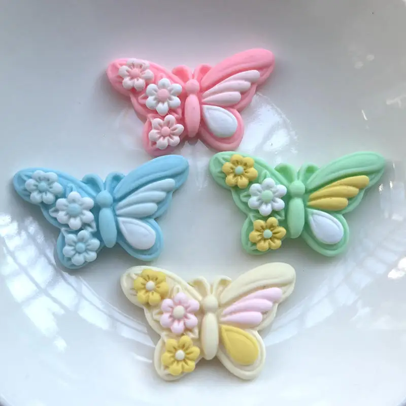 10 large butterfly shaped resin flat back kabochin scrapbook Kawai DIY decorative accessories hairpin decoration