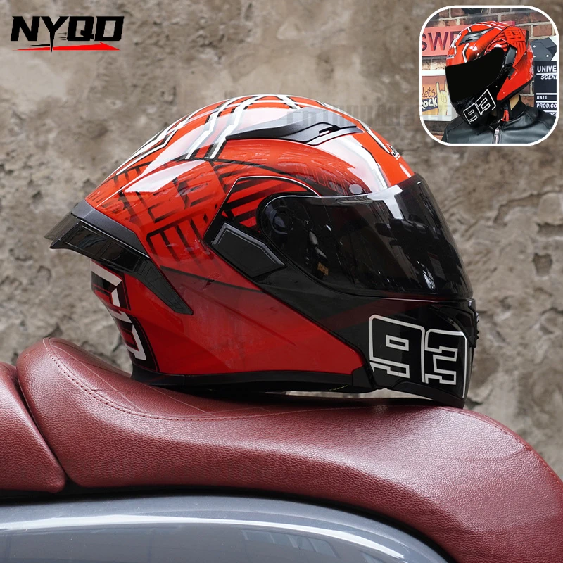 

Jiekai Motorcycle Flip Up Helmet for men and women Dual-lens Electric Motorcycle Open-face Helmet Cascos Para Moto