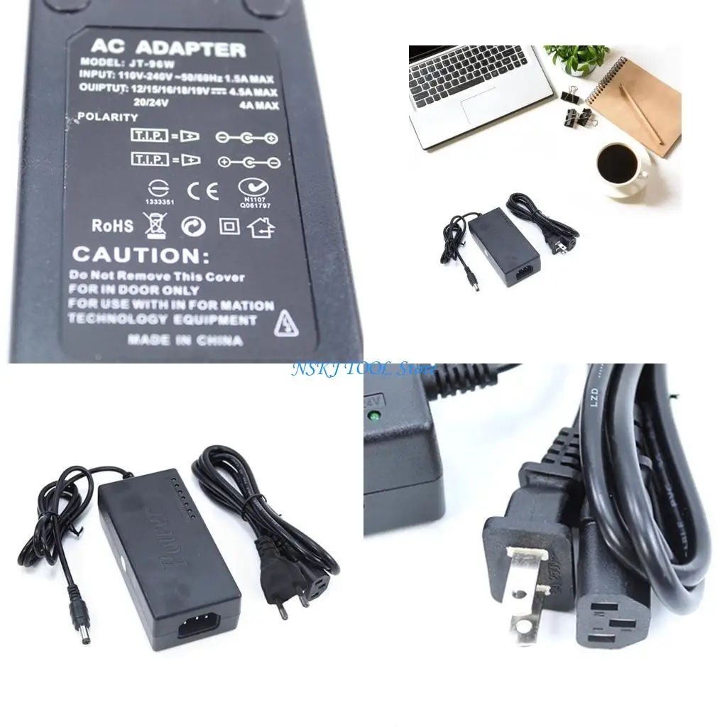 L8RC 200W Multiple -Voltages Power Adapter 12-24V Suitable for Laptops and Electric Drills