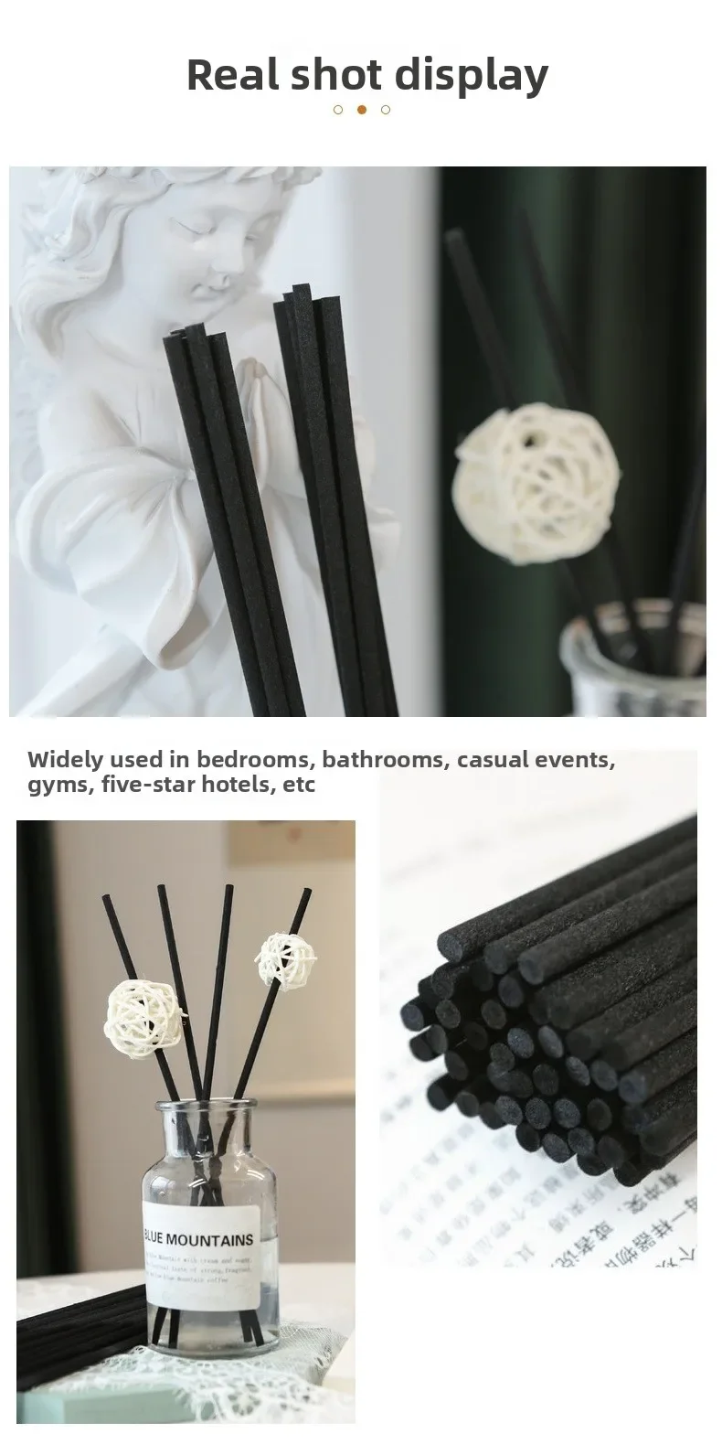 3mmx20cm Reed-Diffusor-Stäbchen aus Rattanfaser, Duftverdampfer-Stäbchen, Aroma-Diffusor-Ersatzstäbchen für Raumduftspender. – Detail 8