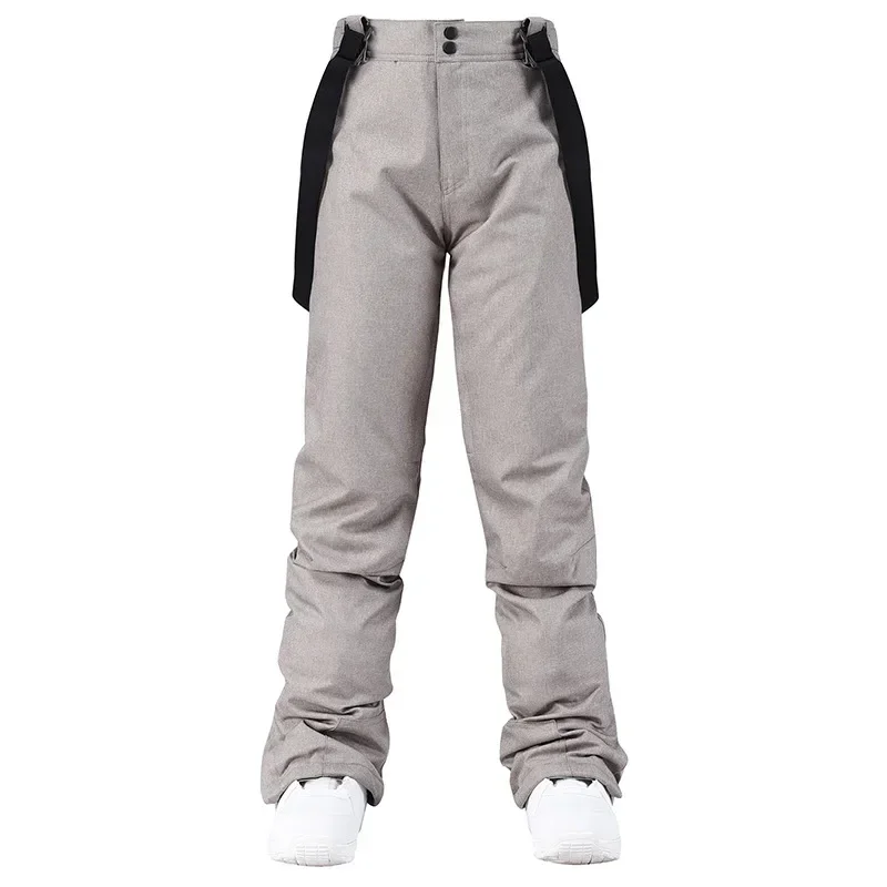 High Quality Men Skiing Pants Brands Warm Outdoor Sports Waterproof Thermal Snow Trousers Suspenders Winter Snowboard Pants Male