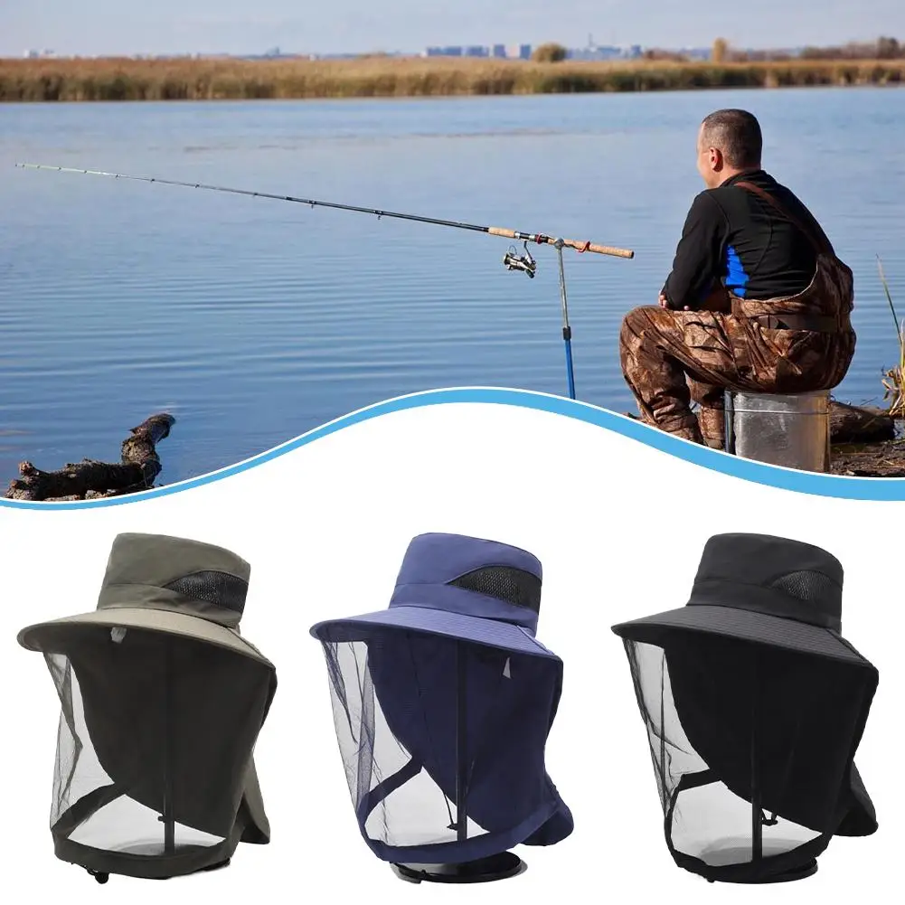 

Уличная шапка для кемпинга и пешего туризма, дышащая рыбацкая шляпа, устойчивая к стилям, солнцезащитный козырек, шаль, шляпа от комаров, летняя защита от солнца Vei X8S0