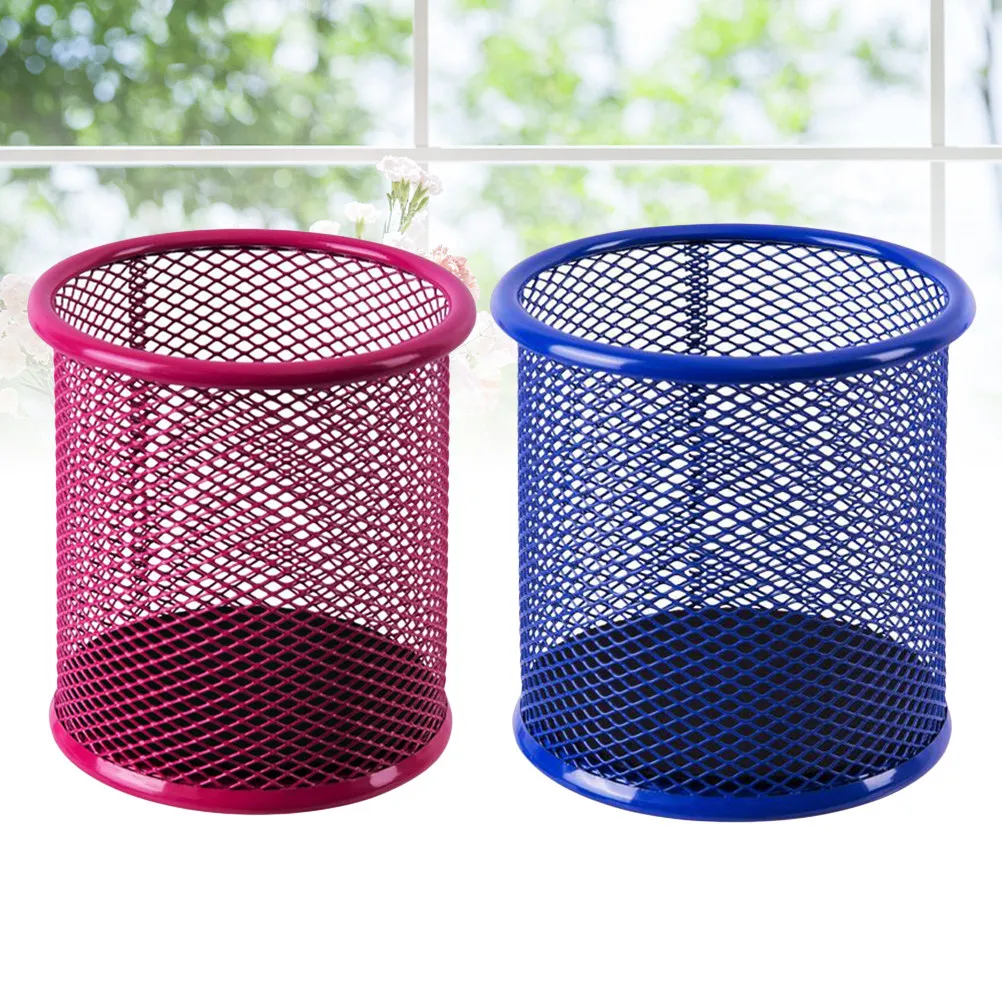 

Набор из 2 металлических сетчатых органайзеров для стола: подставка для ручек, карандашей и косметики