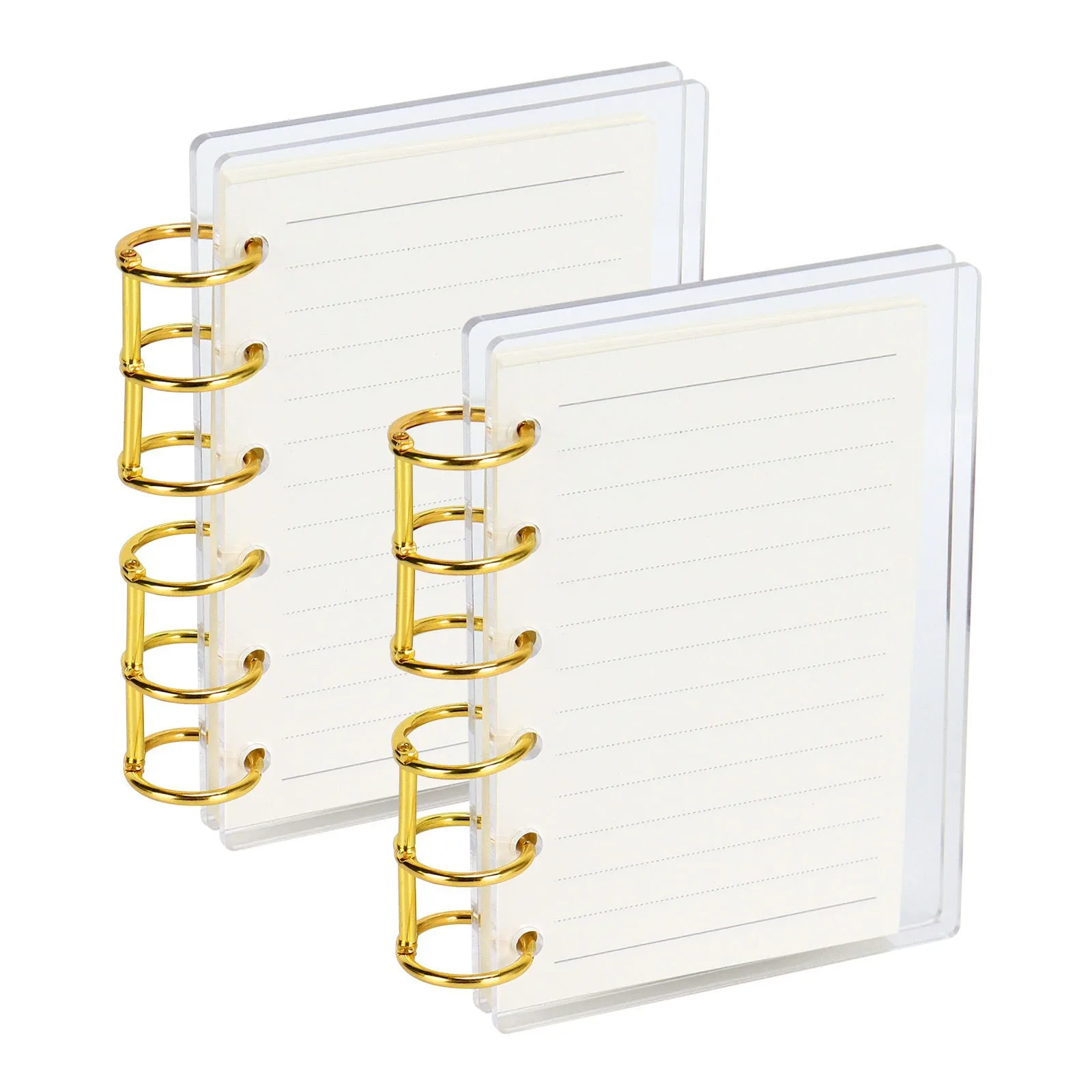 A7 transparent twill binder acrylic transparent shell 6-hole detachable shell notebook coil binder replacement core