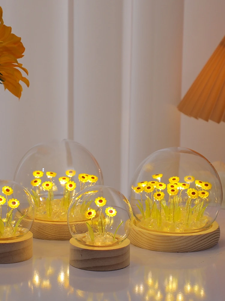 Bouquet de tournesol veilleuse ornement bricolage fait à la main matériel Pack cadeaux d'anniversaire petite amie cadeau de saint valentin