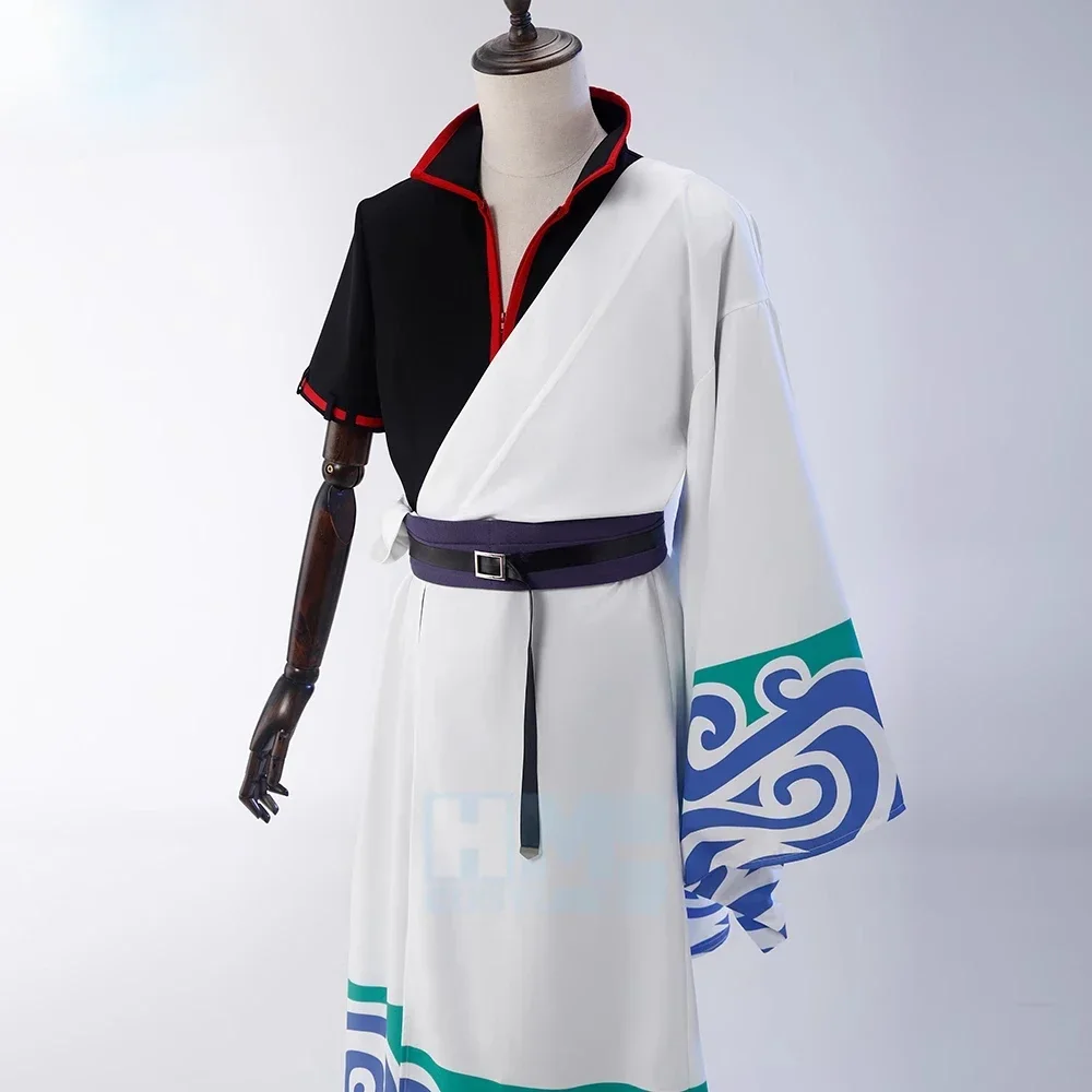 Disfraz de Cosplay de Gintama Anime SakMiGintoki, Peluca, Kimono, Top, Pantalones, Body, para Conveniones, Halloween, Eventos Navideños, Regalo