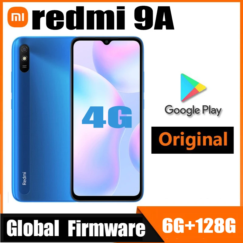 android Xiaomi Redmi 9A 4G celular Global Version Mobile Phone 4GB 64GB 5000mAh 13MP MTK Helio G25 smartphone Telephone