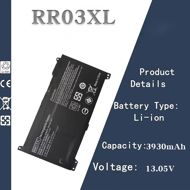 

Долговечная замена аккумулятора 13,05 В, 3930 мАч для HP ProBook 430/440 G4/G5 (RR03) | Стабильная мощность для офисных и деловых поездок