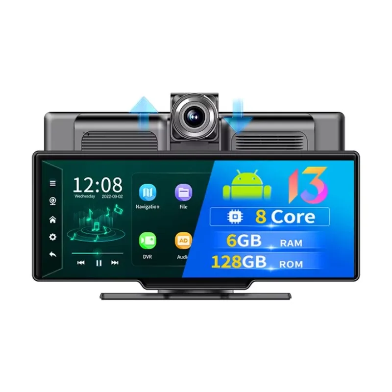 

4g Dash Cam Carplay Android 13.0 6+128g 8 Core Adas 5g Wifi Car Dvr Gps Fm 24h Parking Rearview Mirror Video Recorder