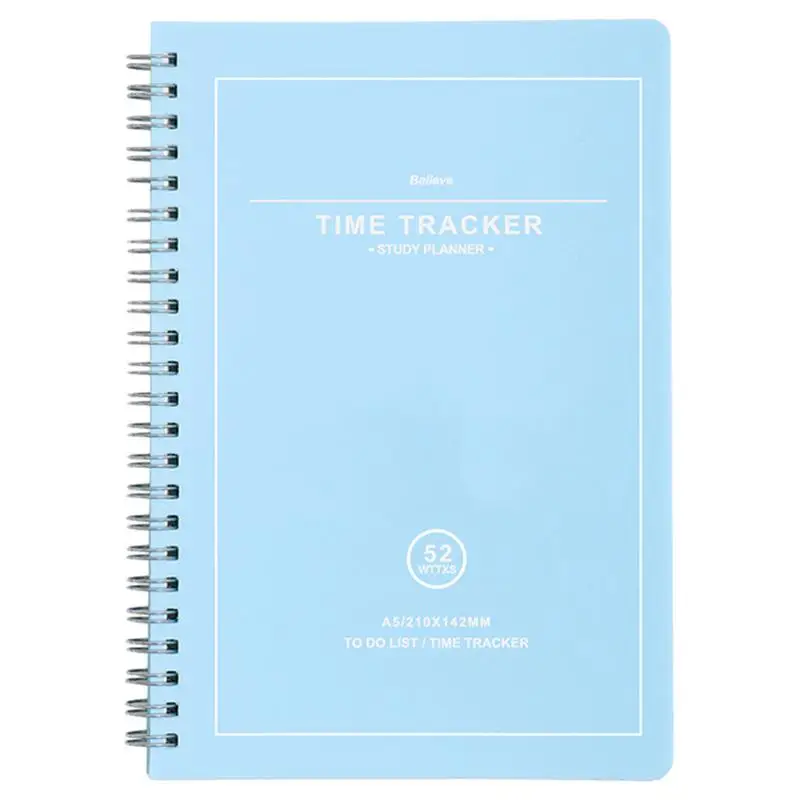 Weekly Planner Spiral Binder Notebook 52 Weeks Agenda Schedule organizer diary Journal Stationery Office School Supplies