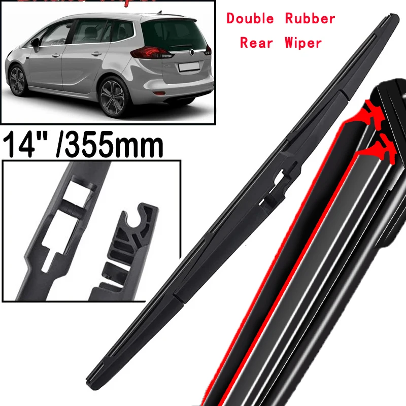 

Car Wiper 14" Rear Wiper Blade For Opel Zafira Tourer C 2011 - 2020 Windshield Windscreen Clean Tailgate Window Rain Brush