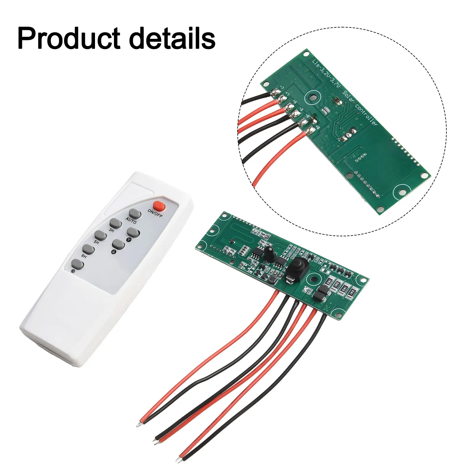 Automatic Lighting Wireless Remote Control Energy Efficient Solar Light Panel Discharge Current 1.5A 15 Seconds Sensing Time