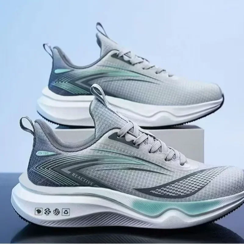 New Running Shoes Summer Tenis Masculino New Fitness Test Middle School Students Bounce Cushioning Sneakers Men's Shoes image 3
