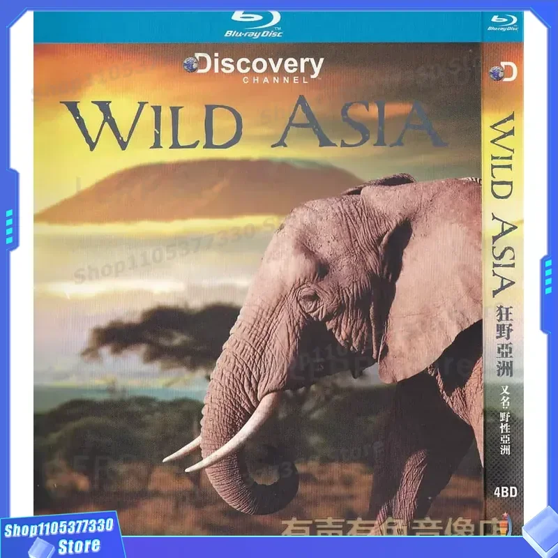 

Biological Nature Documentary Wild Asia Genuine High Definition BD Blu-ray 4-Disc Set
