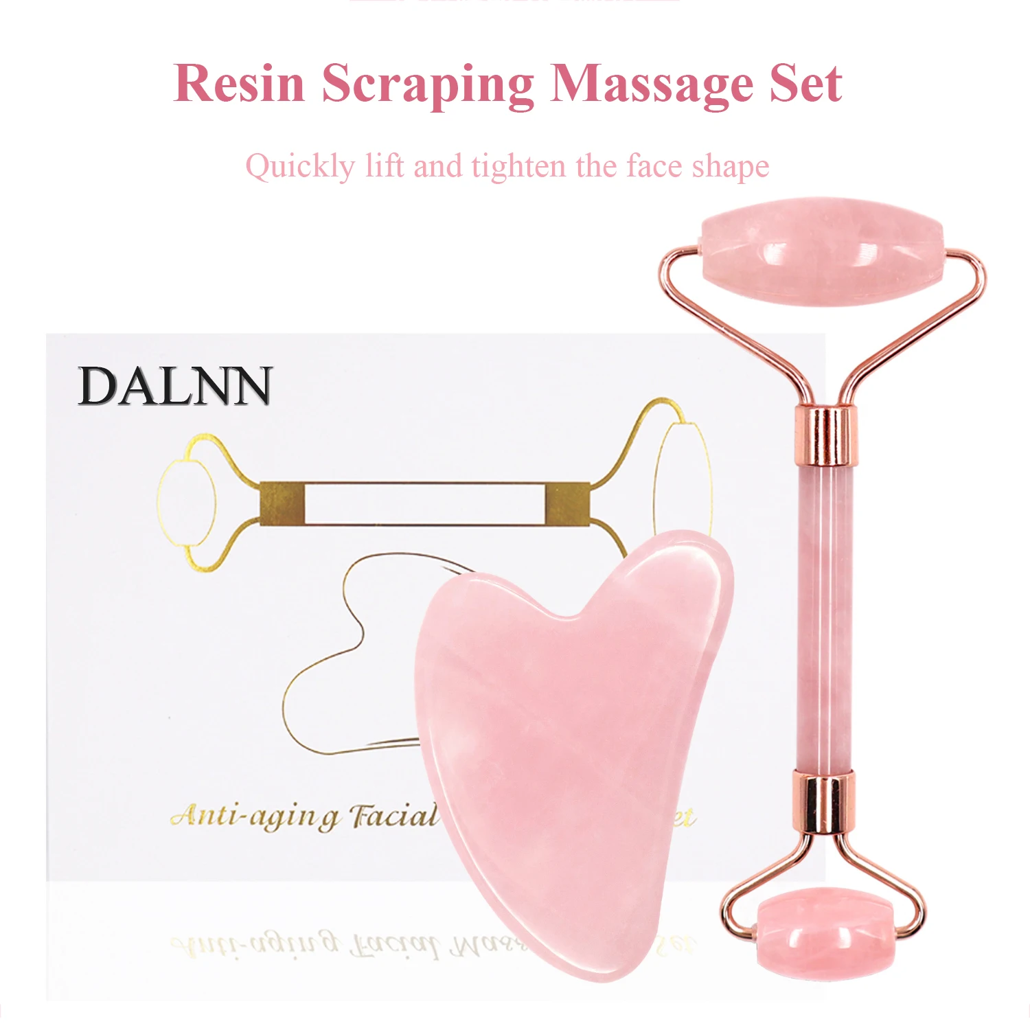 

Gua Sha for Fance Massager Tool Jade Roller and Gua Sha Set for Body Beauty and Health Tools Reduce puffiness Rejuvenate Skin