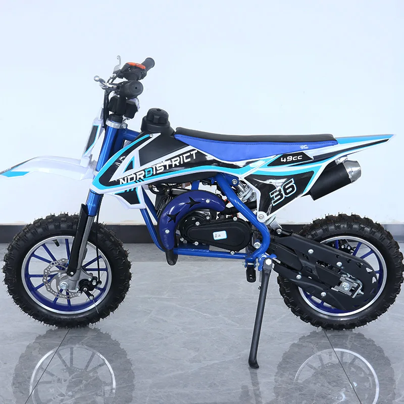 Ideal For Outdoor Leisure LoversTwo-stroke 49CC Trail Bike/Kids Automatic Trail Bike Mini Kids Trail Bike Uses Large Tires With