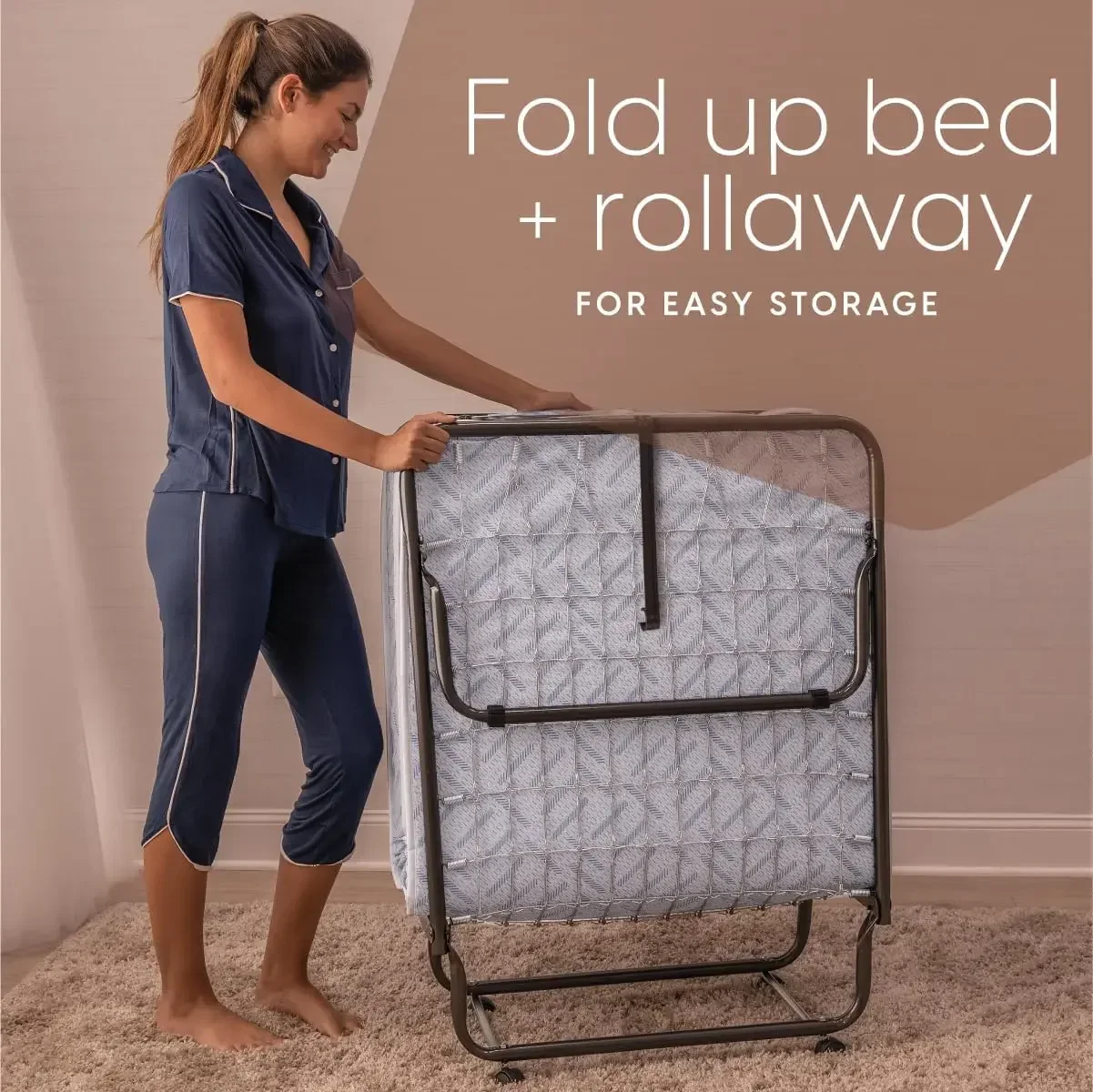 Lightweight Folding Cot with Mattress 31