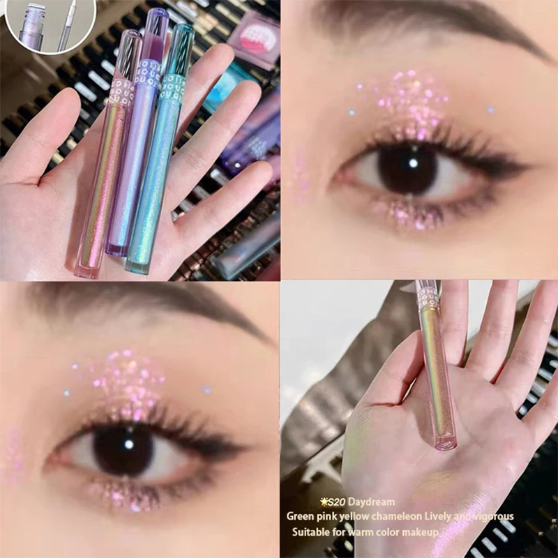 Liquid Eyeshadow High Color Color Waterproof Quick Dry Lasting Non-Fade Pearl Glitter Eyeshadow Stick Women\'s Eye Makeup