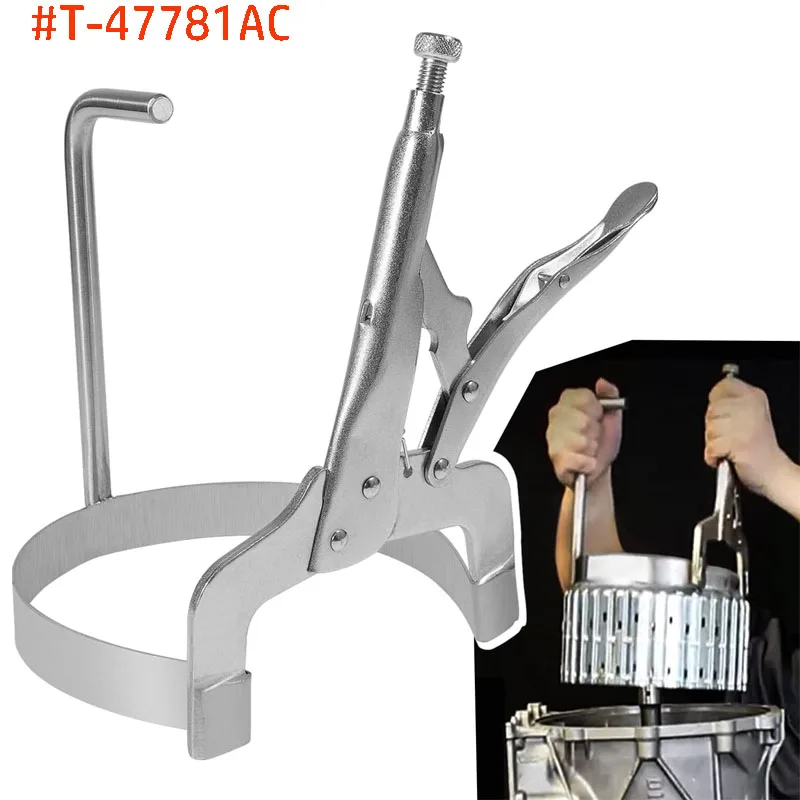 T-47781AC 1-2-3-4 and 3-5-Reverse Clutch Drum Clamp Removal and Installation Repair Tool For GM 6L50E 6L80E 6L90E Transmission