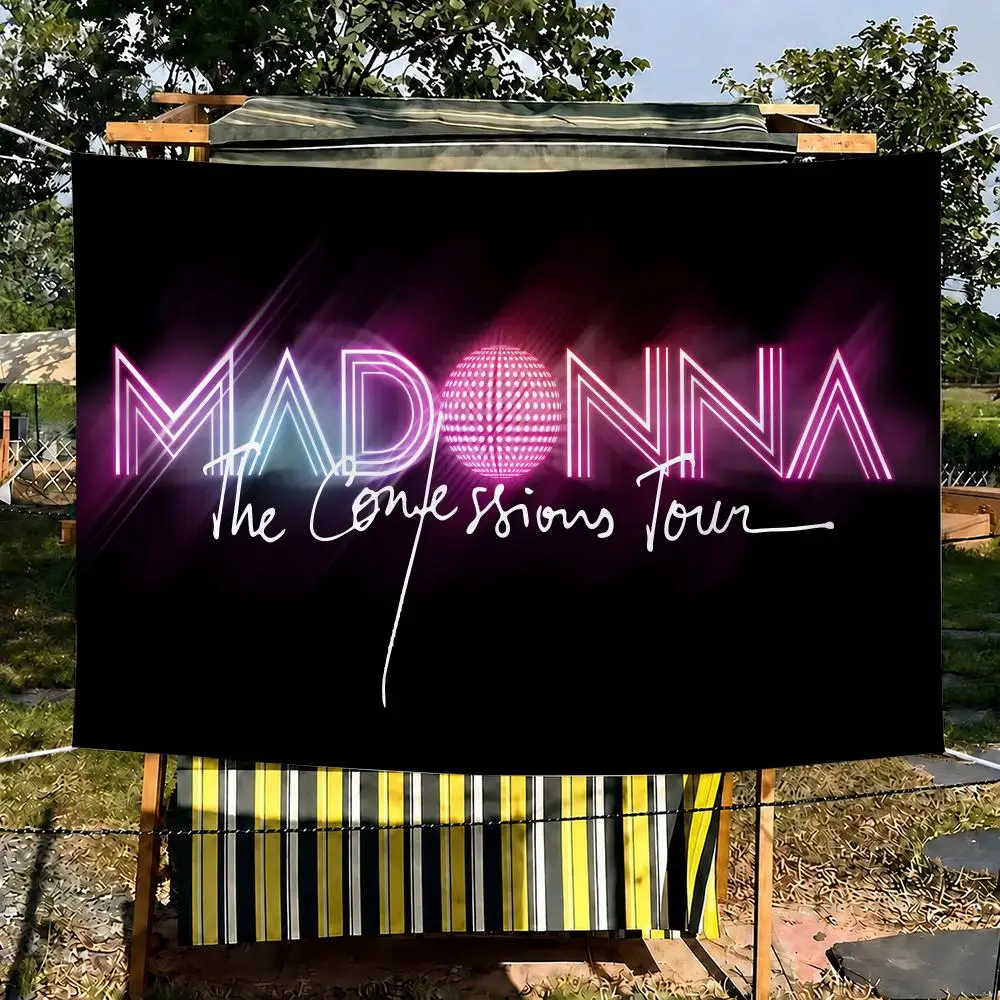 Pop Singer Madonna Tapestry Outdoor Parties Bedrooms Living Rooms Dorm Rooms Wall Decor Banners Gifts