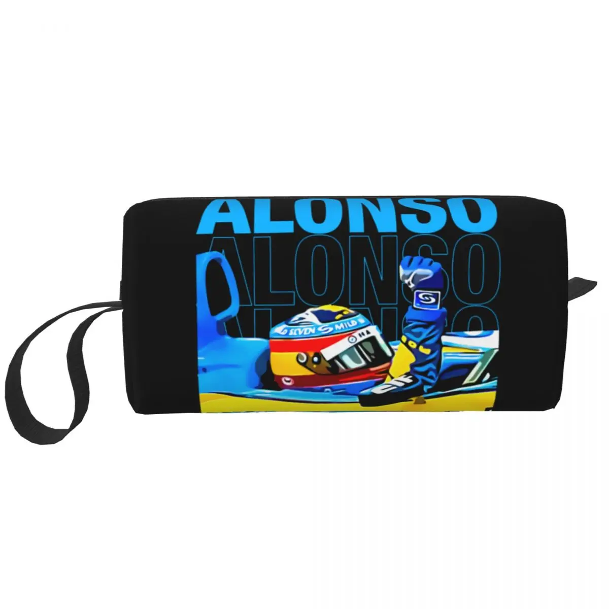 Custom Travel Sport Motorcycle Toiletry Bag Alonso 14 Number Cosmetic Makeup Organizer for Women Beauty Storage Dopp Kit Case