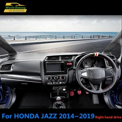 Right hand drive accessories For Honda JAZZ 2014~2019 Carbon Fiber Grain Accessories Interior ABS Decroation Cover Trim