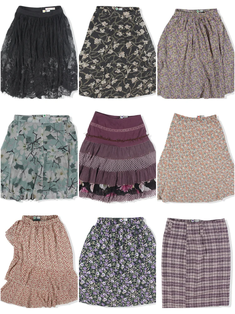 

Винтажная длинная юбка трапециевидной формы в стиле ретро, однотонная шифоновая длина, летняя осенняя юбка-зонтик, повседневная юбка-стойка