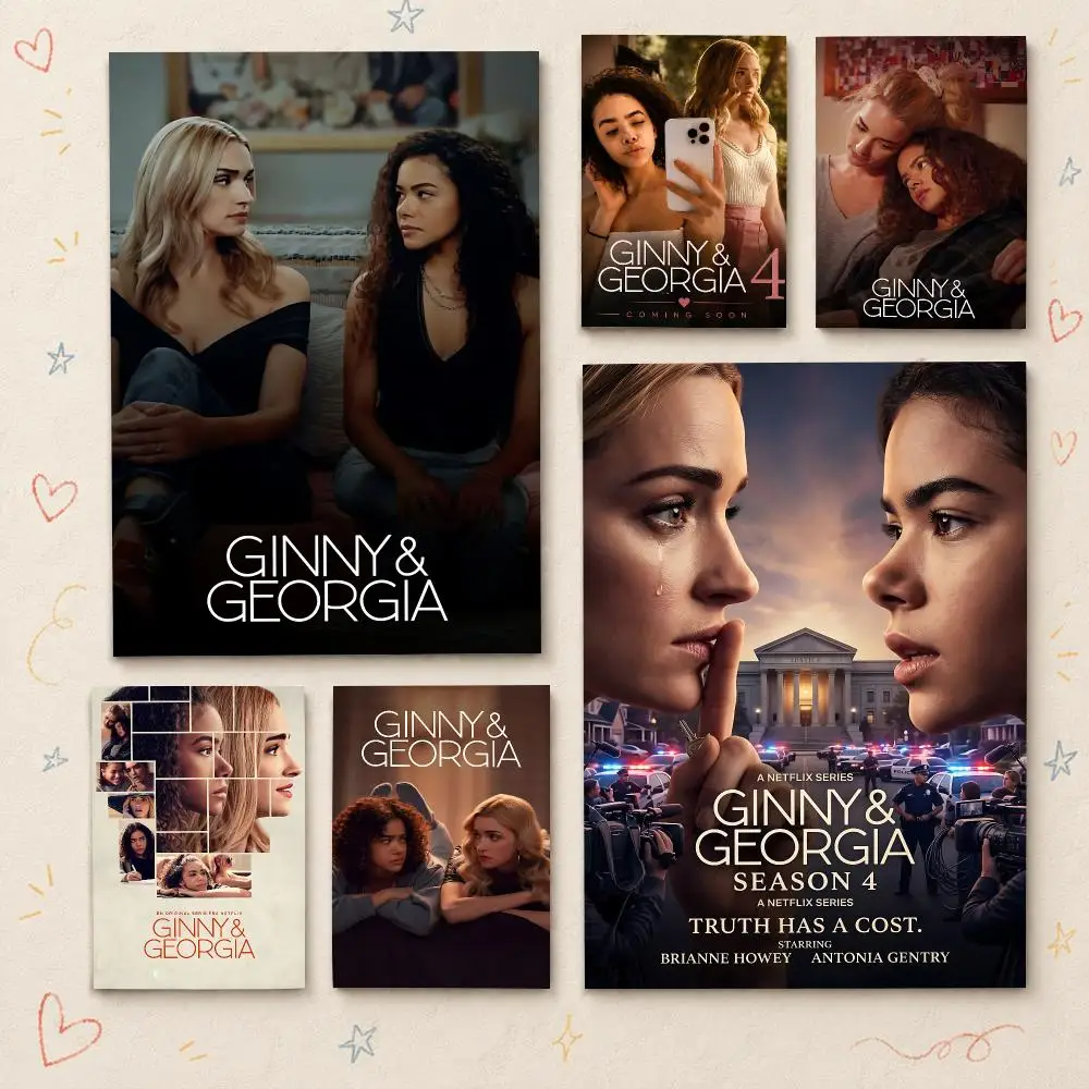 TV Series G-Ginny Georgia Poster HD PP Waterproof Wall Decor for Living Room Bedroom Gaming Room Cafe Unique Gift