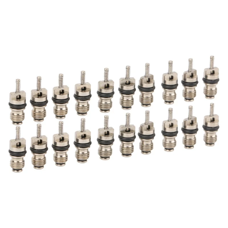 20Pcs Car Air Conditioning Valve Core Copper High Pressure Valve Core Replacement For HYUNDAI KIA