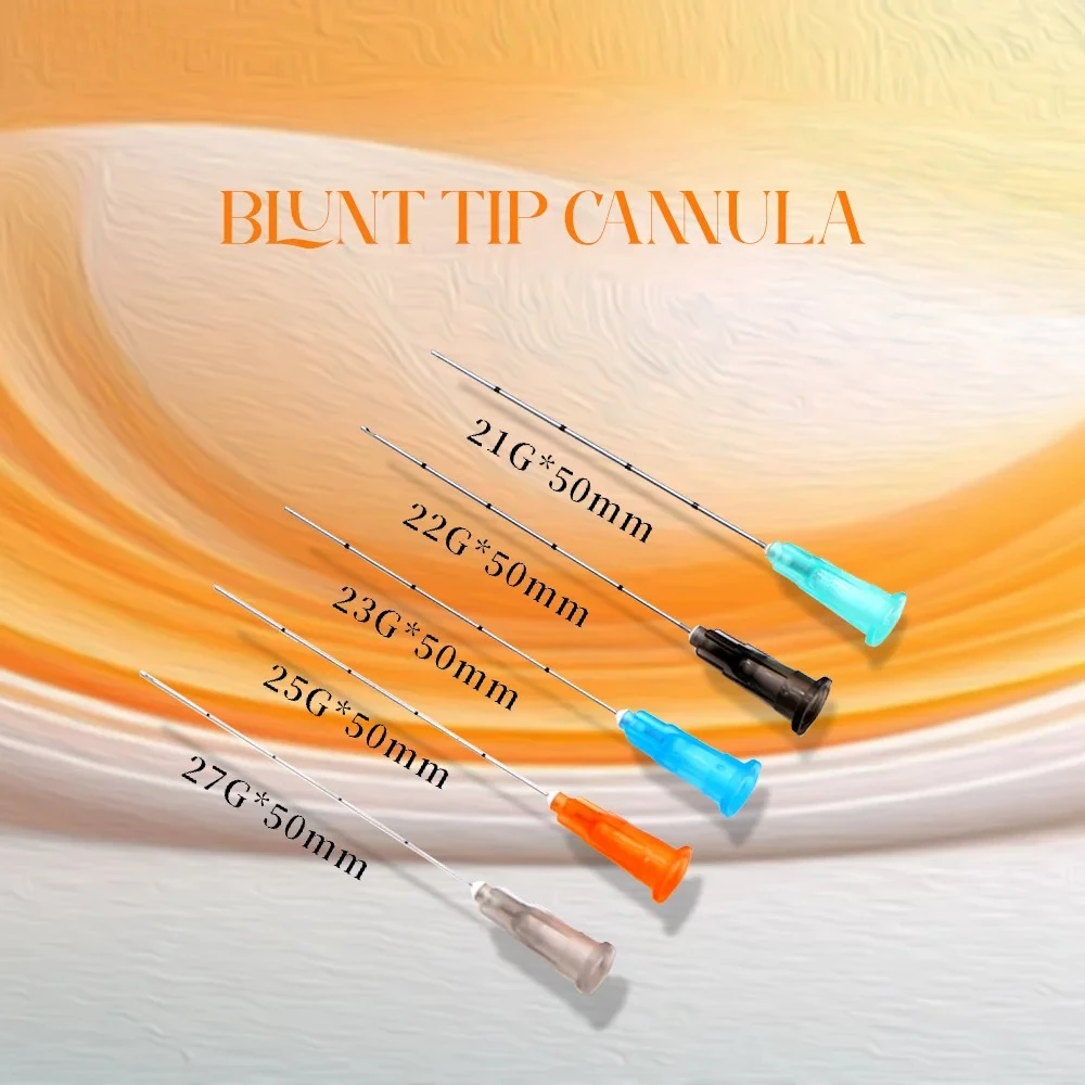 Disposable Hypodermic Needle 18G 22G 23G 25G 27G canula Micro Blunt tip Cannula for Injectable Hyaluronic Acid Fillers
