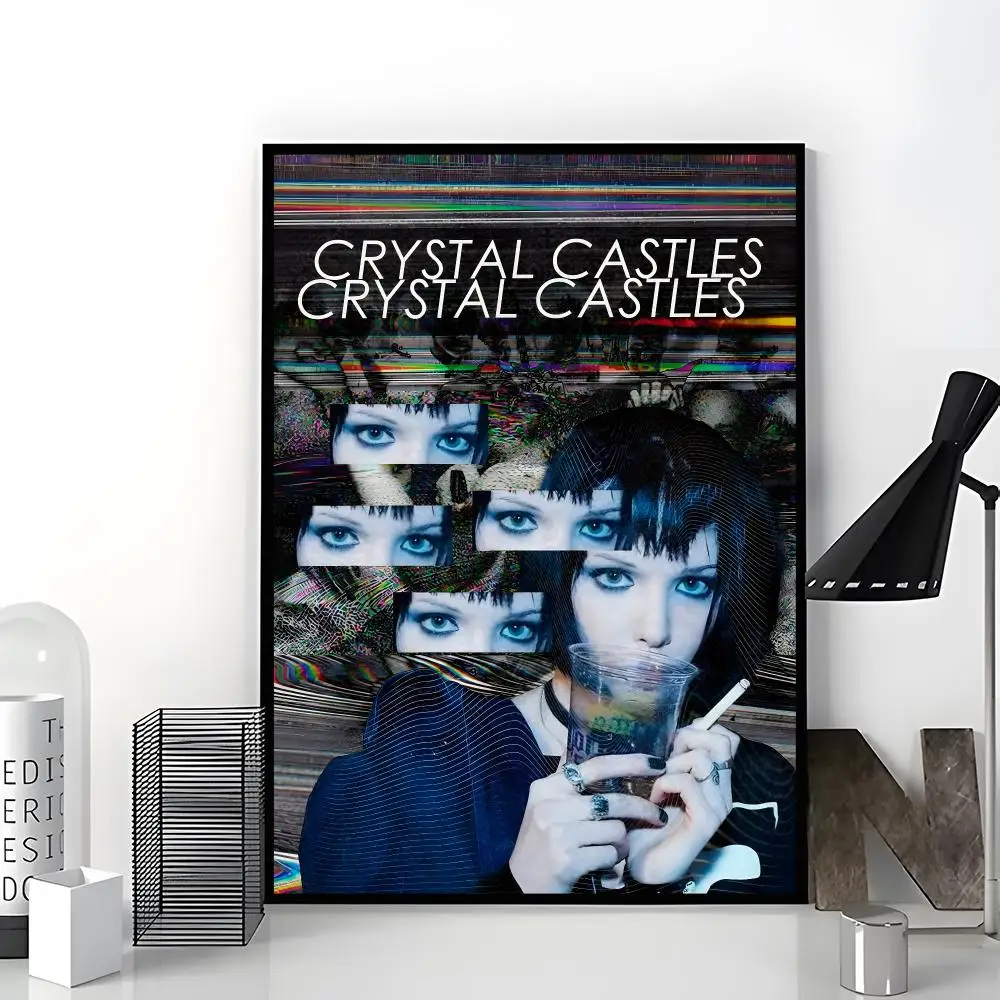 Electronic Band C-crystal Castles Poster Trendy Aesthetic Wall Art Poster for Dorm Room Bedroom Decor