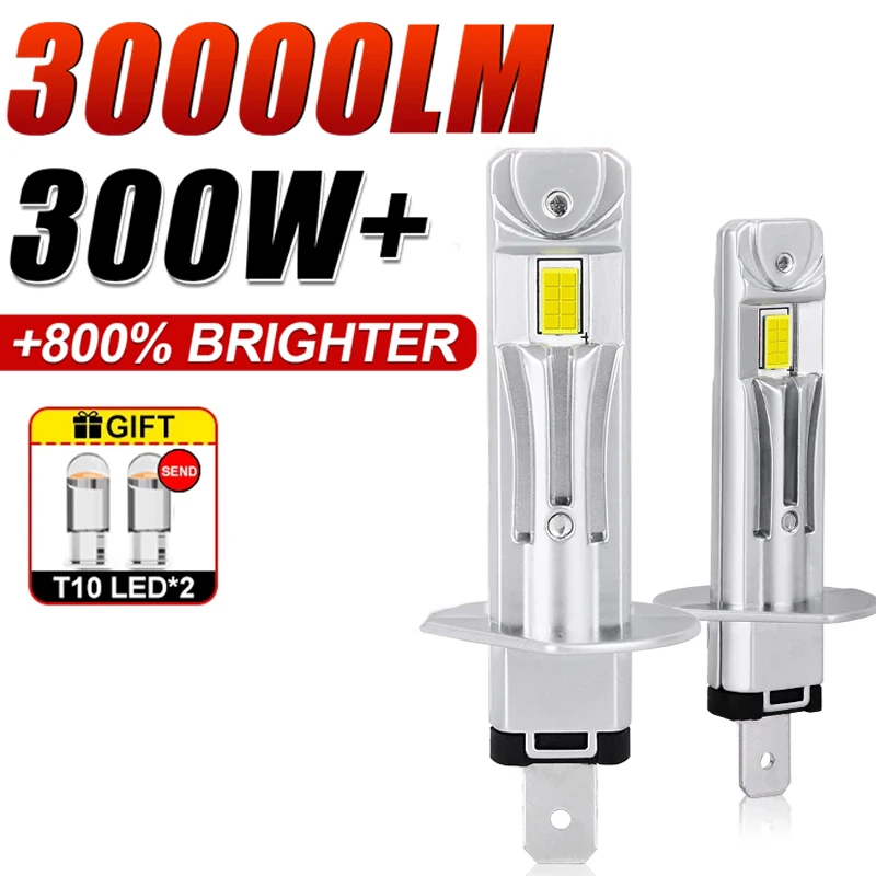 

2PC 30000LM H1 светодиодные лампы автомобильных фар H1 LED Canbus 1: 1 Размер Fanles Беспроводной мини размер светодиодные лампы LED Plug and Play 6000K 12V 24V