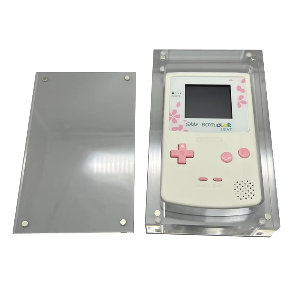 Transparent Storage Magnetic Acrylic Box For GBC/Nintendo Game Boy Color Game Console Cover Shell Boxes Storage Display Rack