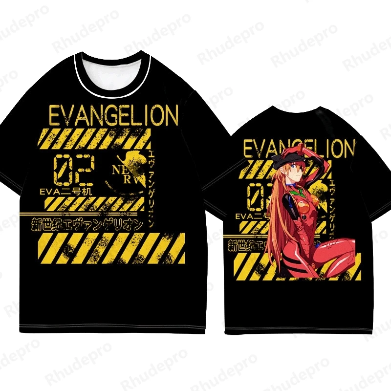 2024 New Century Evangelion Tide Brand Short Sleeve T-shirt Eva Twill Surrounding Base Shirt Two Yuan Youth Clothes