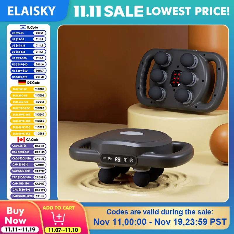 

Пистолет для фасции с несколькими головками, улучшенный массажер для мышц, многофункциональный массажный пистолет, бытовой пистолет для фасции с несколькими головками для релаксации тела