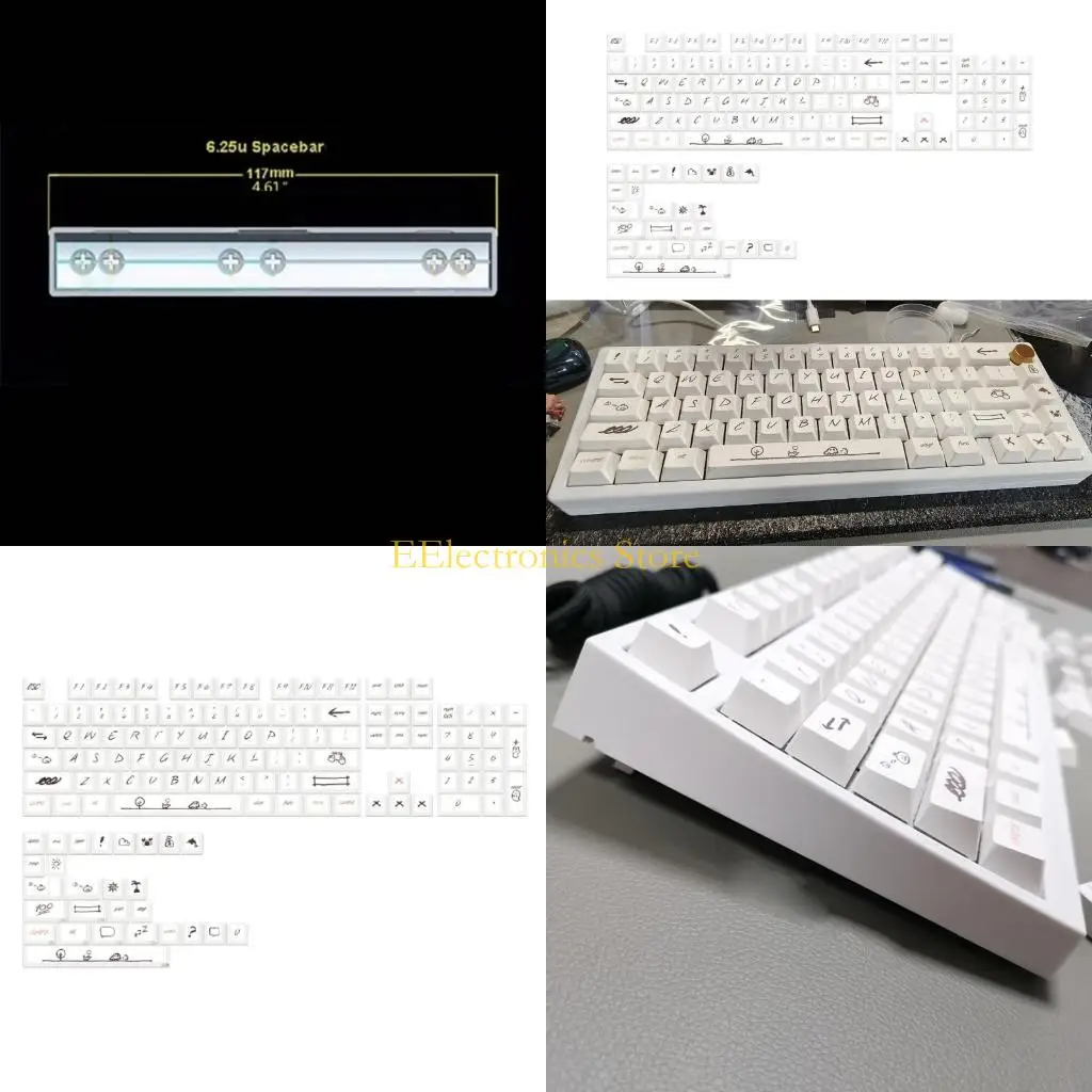 

B03C 131 Keys/set Cherry Profile Graffiti Keycap for Mechanical Keyboard PBT Dye Subbed Key Caps for Cherry MX Switches
