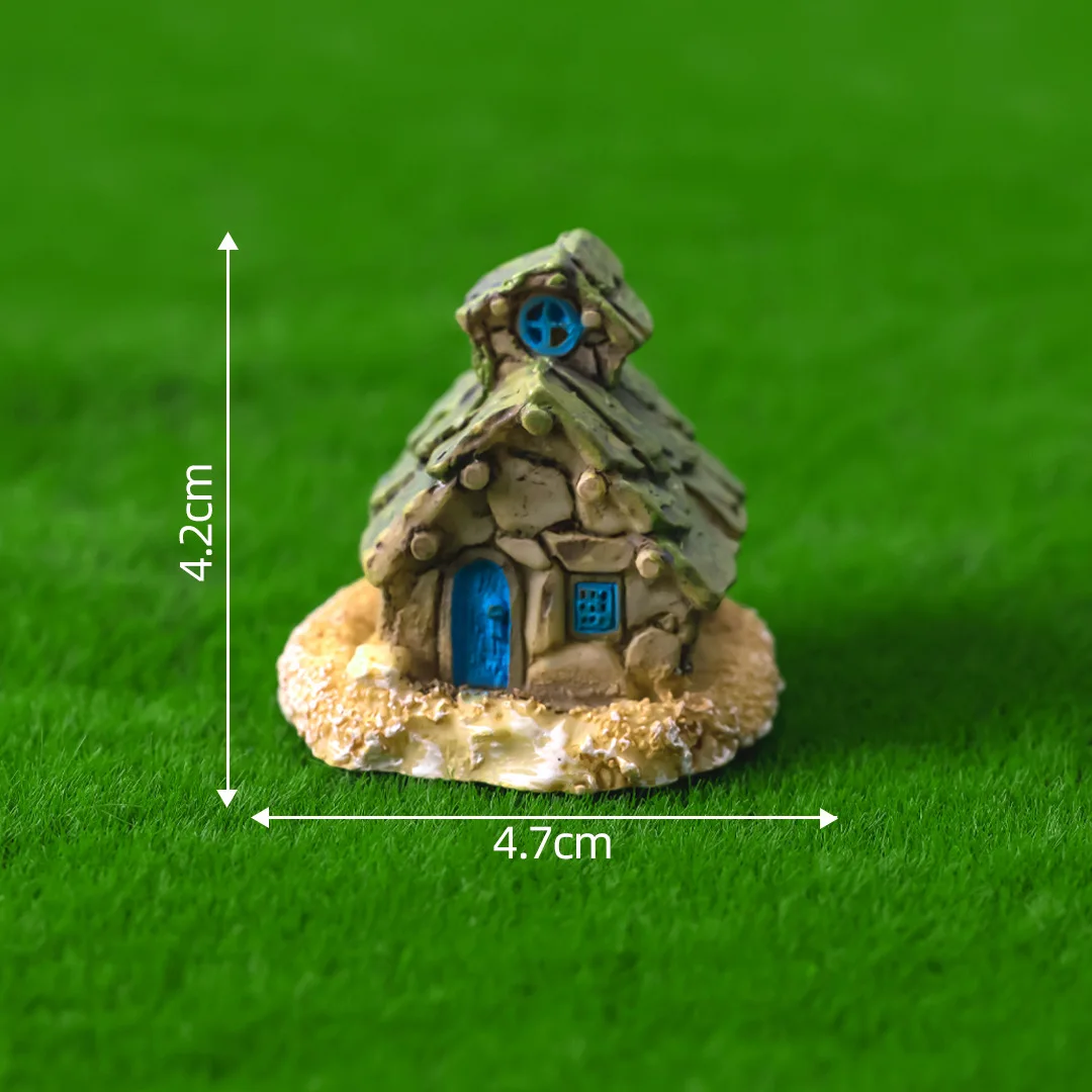 Moss Micro Landscape Ecological Ornament Elf Castle Stone House DIY Succulent Ornament