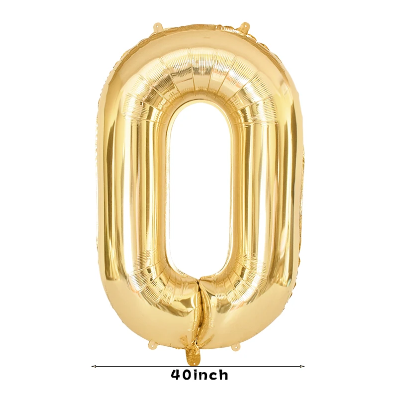 Gold Number Balloons 40 Inch Foil Balloon Adult Kids Birthday Anniversary Decoration Party Gold 0 1 2 3 4 5 6 7 8 9 Balloon